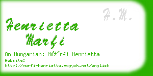 henrietta marfi business card